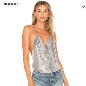 Silver Sequin Women's Top
